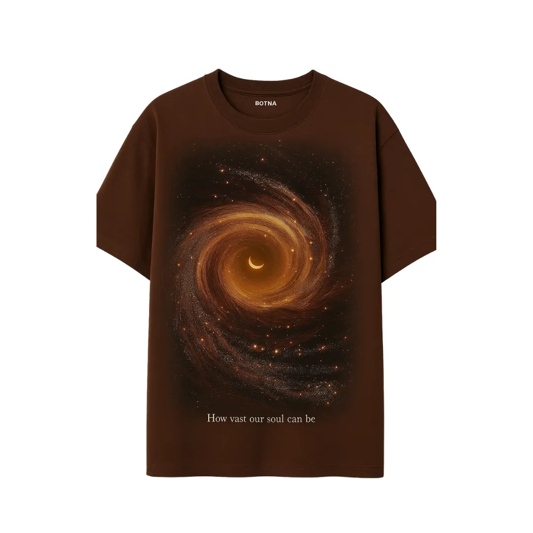 Vast soul, Brown Oversized TEE