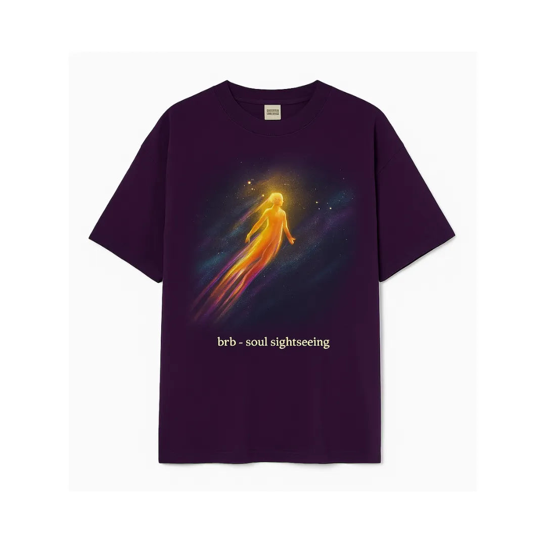 Brb– Soul sightseeing, violet oversized, TEE