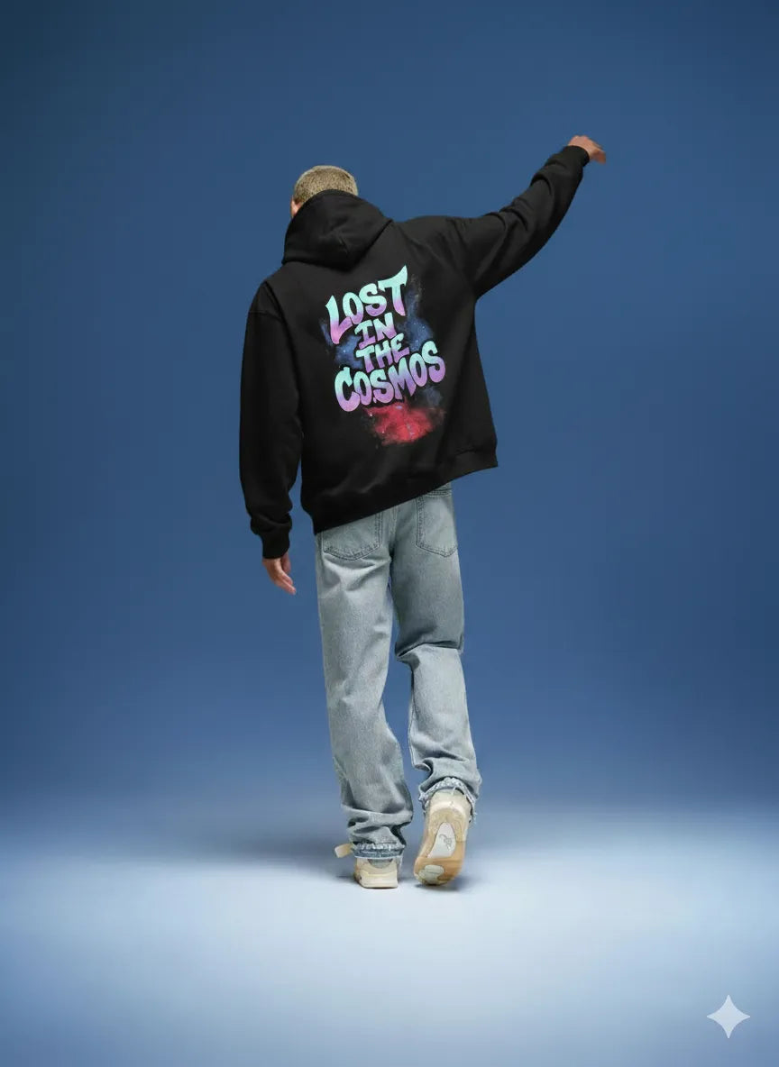 Lost in the Cosmos – Galaxy Back Print Hoodie